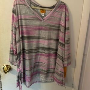 Striped V-Neck Top